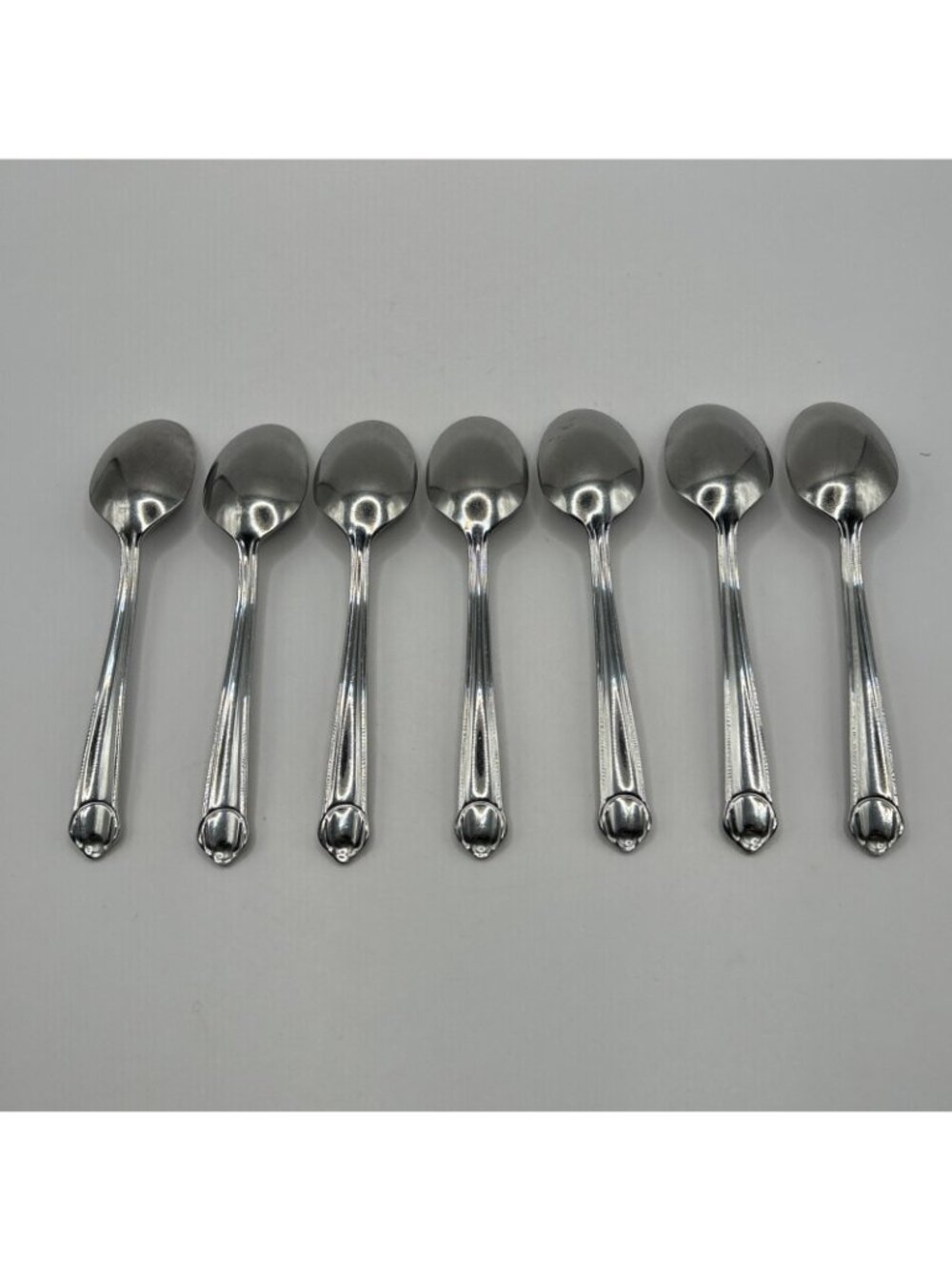 7 Mikasa Classico Satin Teaspoons 18/8 Stainless Gerald Patrick 6.25" Spoons - Picture 7 of 16